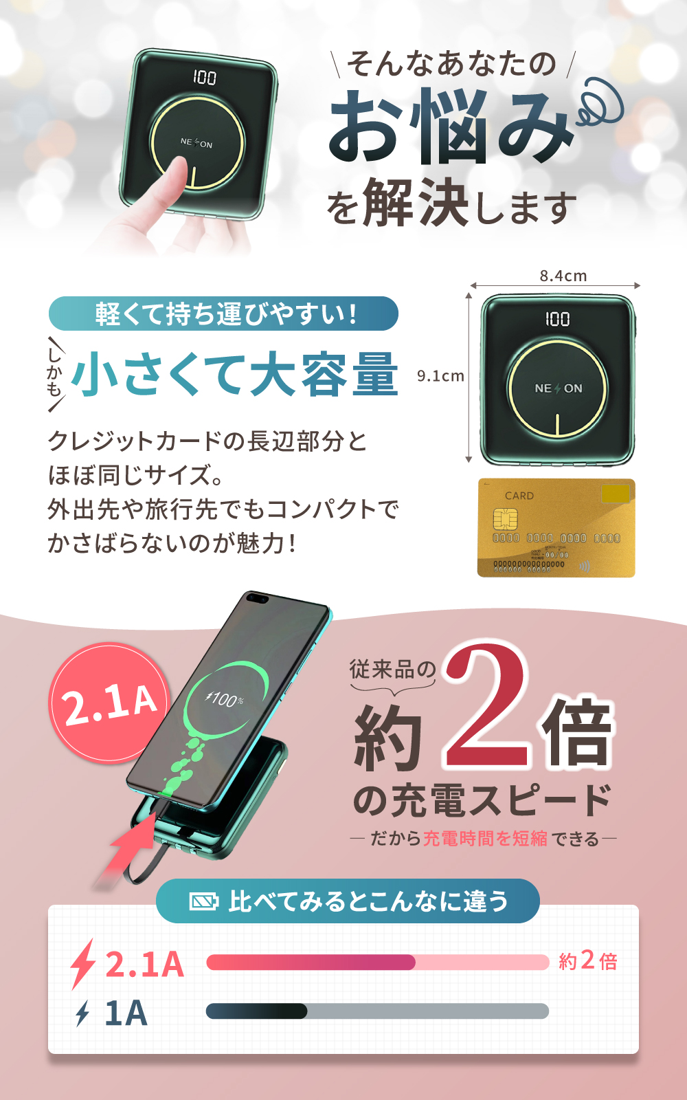 NEON モバイルバッテリー KIWAMI 4