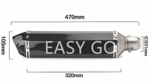 スリップオンマフラー バイクサイレンサー 汎用 長さ470mm 50.8mm 2