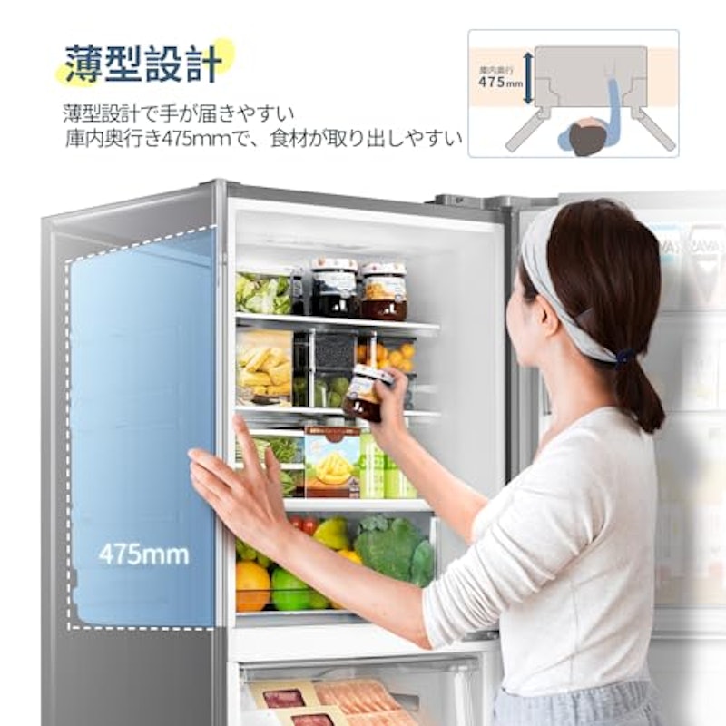 3ドア冷蔵庫 4