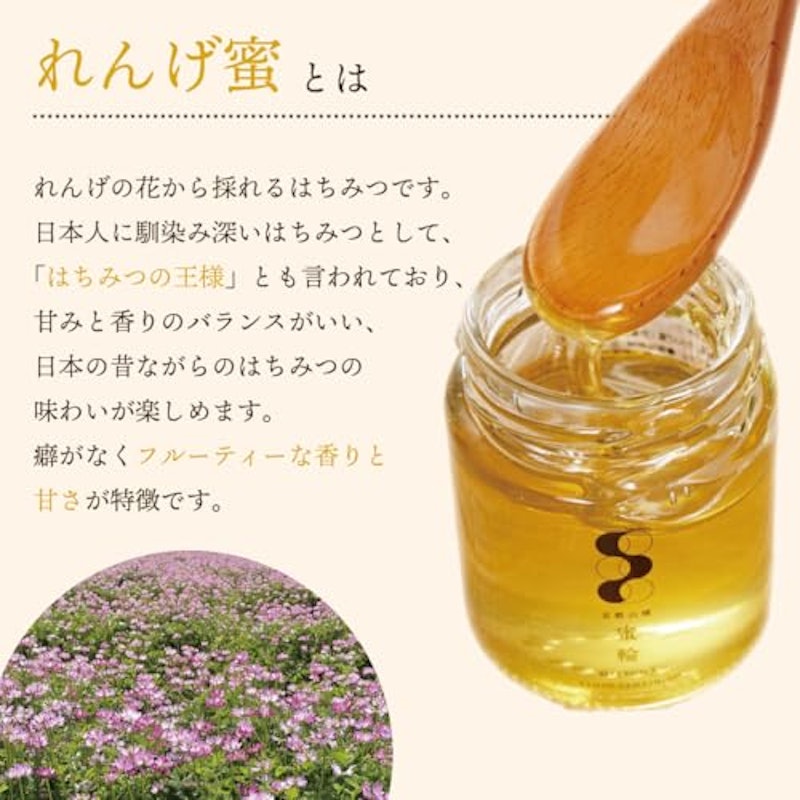 京都産生はちみつ れんげ蜜・百花蜜セット 6