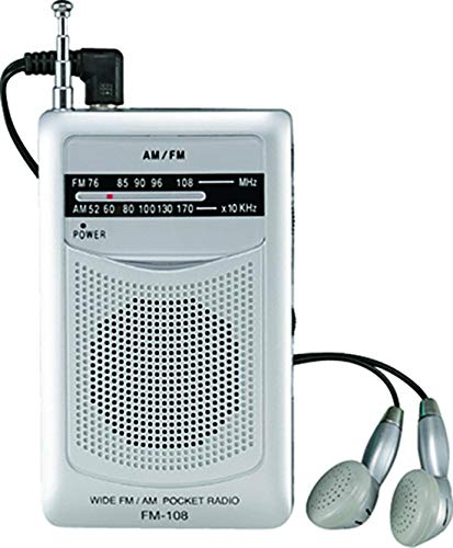 携帯ラジオ 高感度ワイドFM AM 受信 健康管理機能搭載 EDC 携帯ラジオの