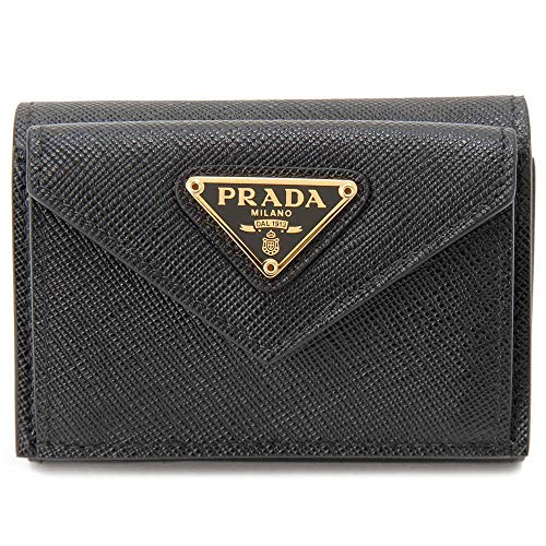【極美品 22AW】PRADA エンボス 三角ロゴ コンパクト ミニ財布