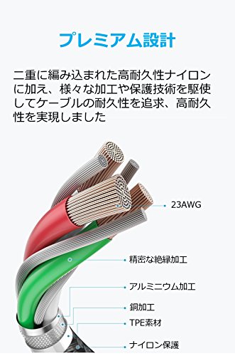 高耐久ナイロン USB-C & USB-A ケーブル 6