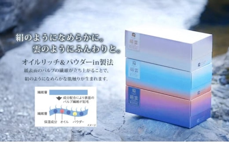 新保湿ティッシュ 絹雲 2