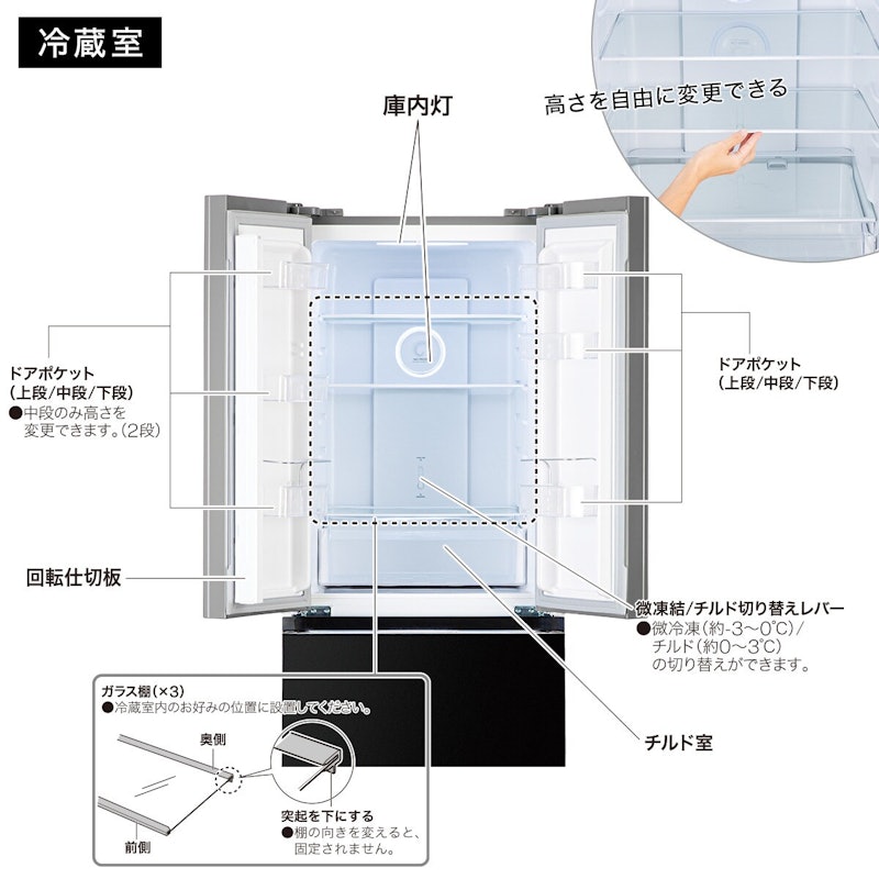 320L ファン式冷蔵庫 4