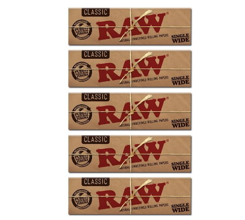Raw オーガニックヘンプ 無漂白 極薄 ペーパー 2箱 手巻きタバコ用