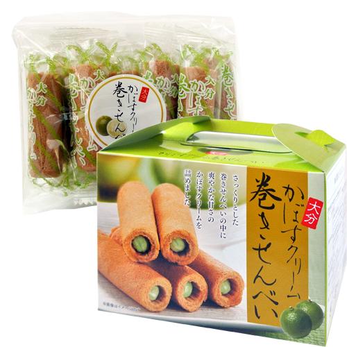かぼすクリーム 巻きせんべい 1