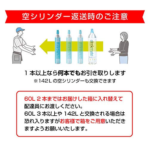 交換用60Lガスシリンダー2本セット  4