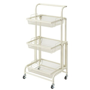 移動も楽々 スリムなワゴン お手入れ簡単 キャスター付き 移動も楽々 お手入れ簡単 キャスター付き スリムなワゴン