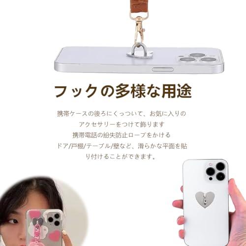 キーリングハンガー ハート 銀 3