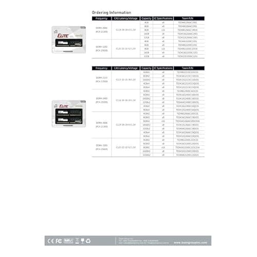 ELITE デスクトップ用メモリ 6