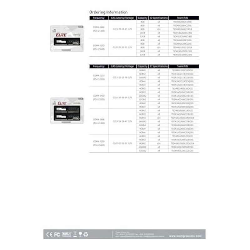 ELITE デスクトップ用メモリ 6