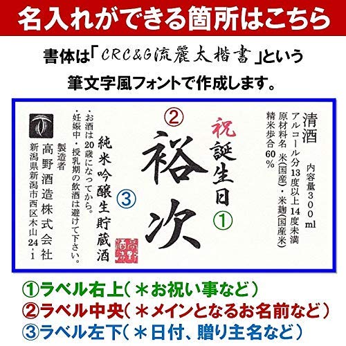 名入れ酒 日本酒のみくらべセット 2