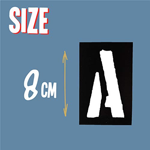 ステンシルシート アルファベット大文字＆数字セット 3