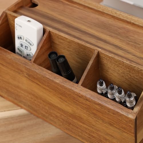 木製収納付きティッシュケース 5