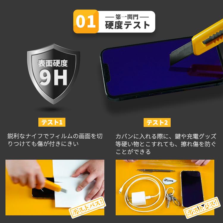 ブルーライトカット iPhone 保護フィルム 7