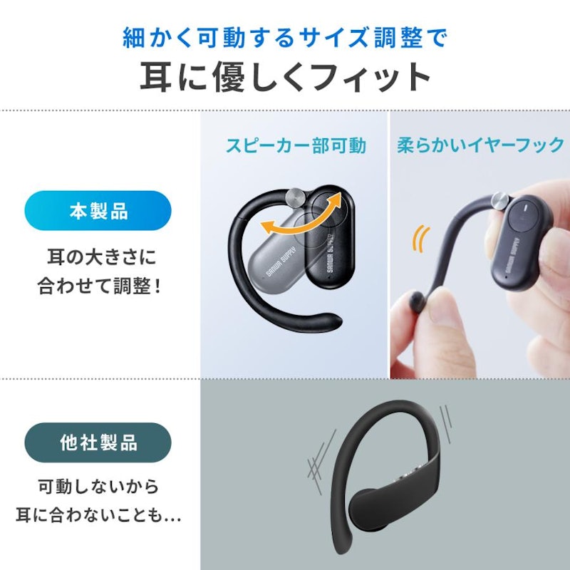 オープンイヤー型 ワイヤレスイヤホン 6
