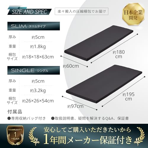 高反発マットレス ポータブルタイプ 2