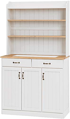 ホワイト木製食器棚 クラシックスタイル ホワイト木製食器棚 クラシックスタイル ホワイト木製食器棚