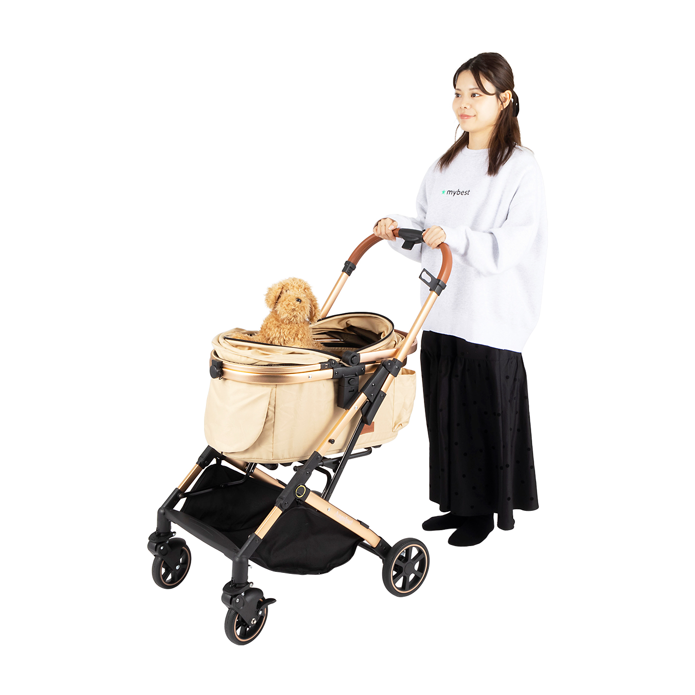 ZXZMX ペットカート キャリーカート 折りたたみ式 アルミ合金