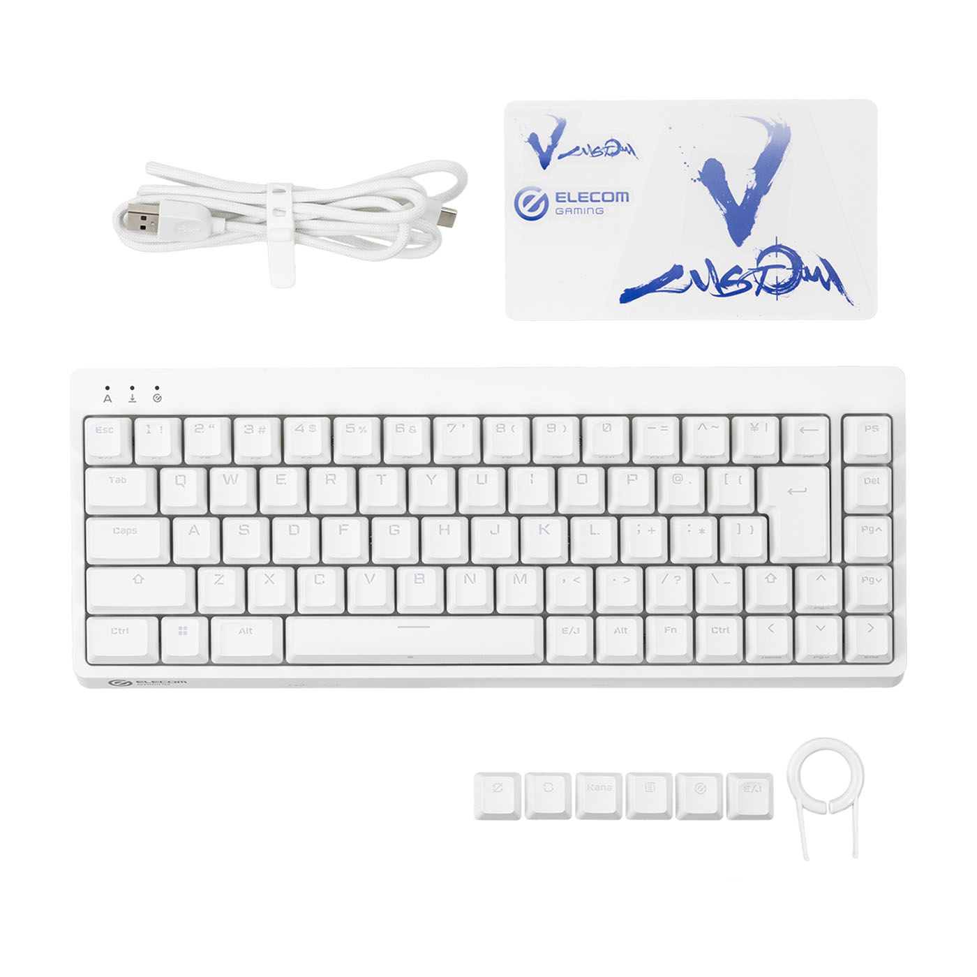 VK600A 65%ホワイトキーボード 本体 VK600A 65%ホワイトキーボード