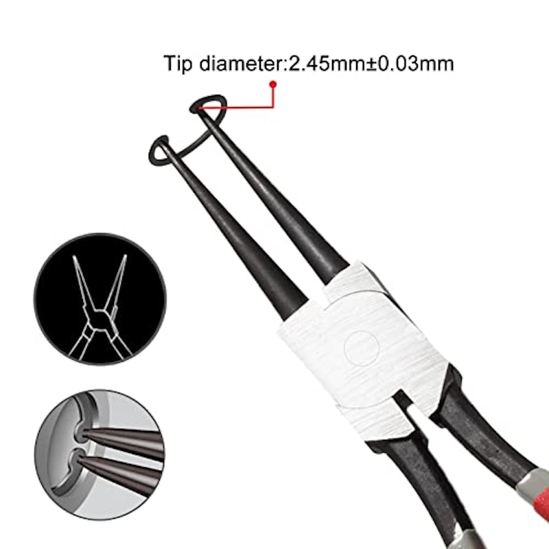 スナップリングプライヤー 穴用 爪先端径3mm 3