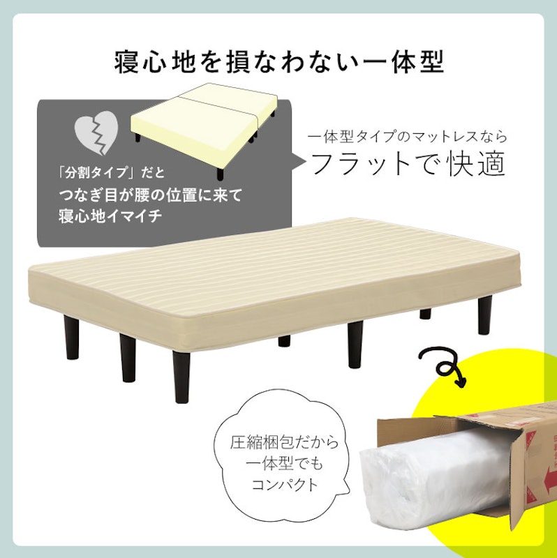 脚付きマットレスベッド 7