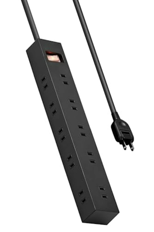 一括スイッチ付き上面5口+側面5口タップ2.0m 1
