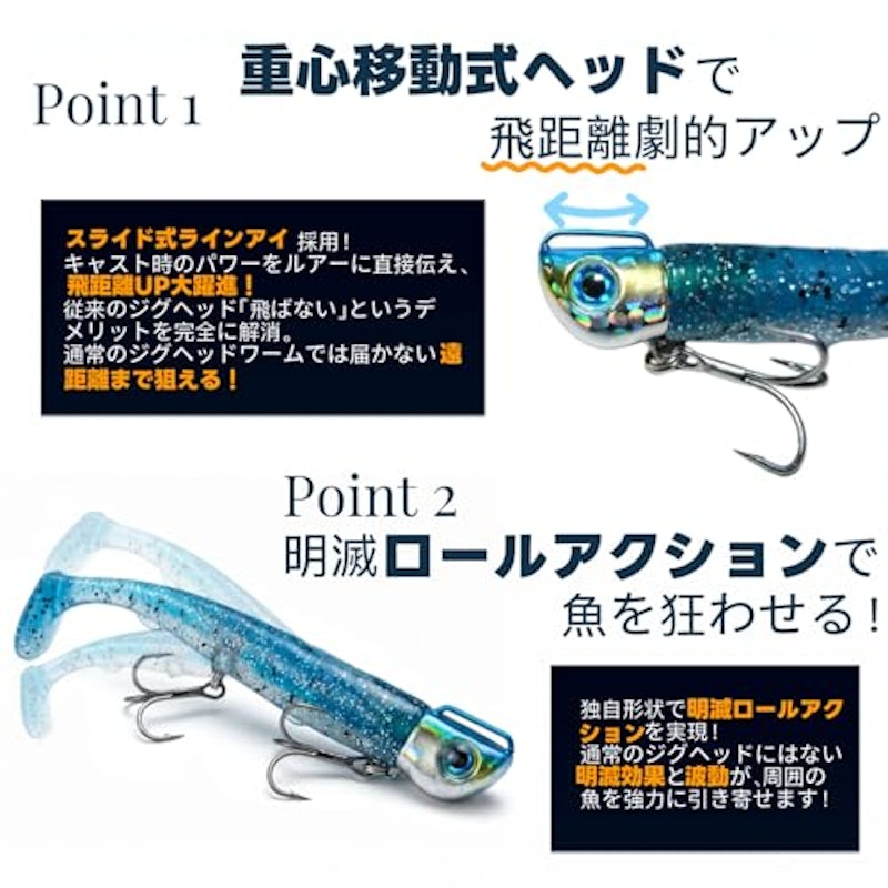 ジグヘッドワーム 2
