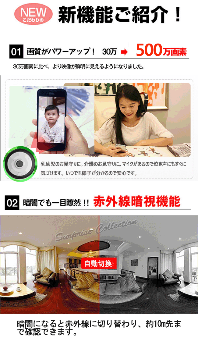 Wifiネットワークカメラ 4