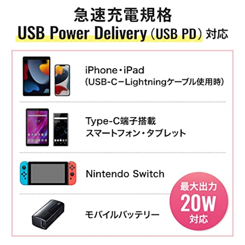 USB PD対応AC充電器 3
