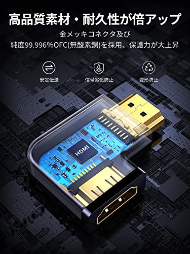 HDMIL型変換アダプタ 90度+270度 2個セット 2