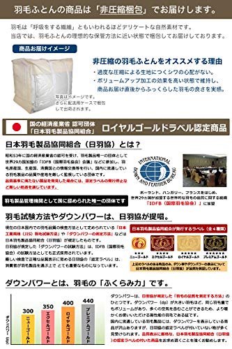 2枚合わせ 高級羽毛布団 7