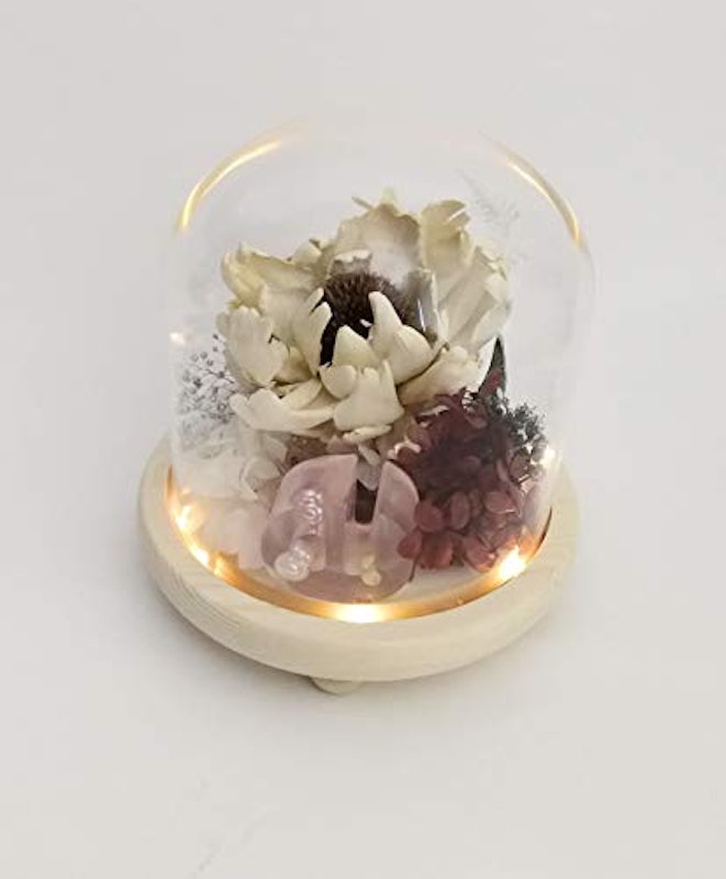 ガラスドーム 花器 LEDライト付 2