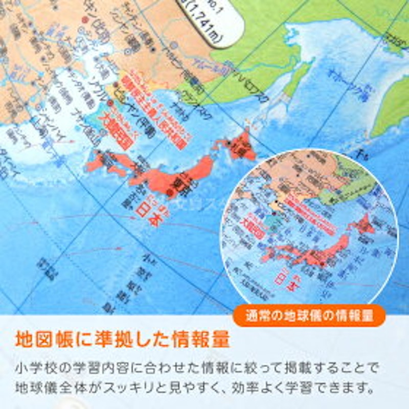 小学生の地球儀 行政タイプ 20cm球 4