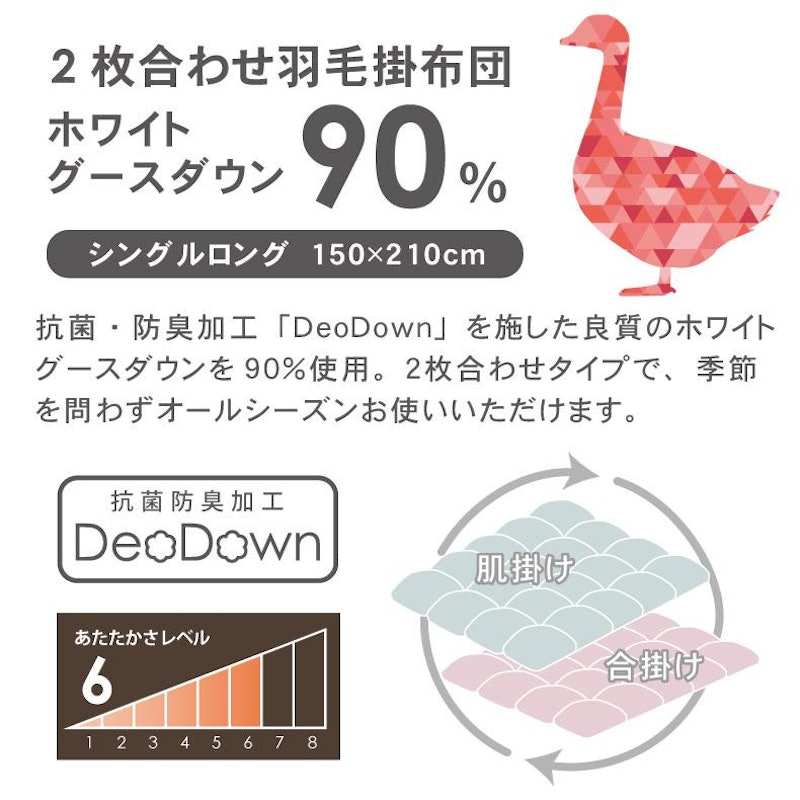 2枚合わせ 羽毛掛布団 2