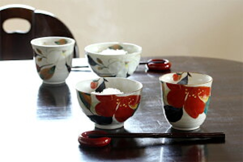 美濃焼 和藍 花かいろう 夫婦茶碗 箸セット 3