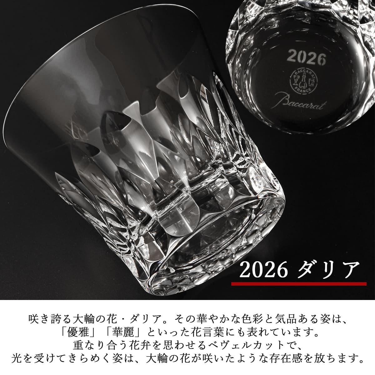 Baccarat タンブラー アリア ダリア ロックグラス 5