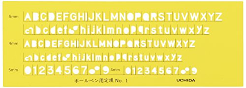 テンプレート 英字数字定規ボールペン用 No.1 1