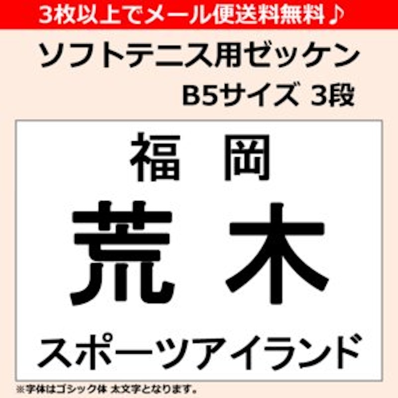 ソフトテニス用ゼッケン 1