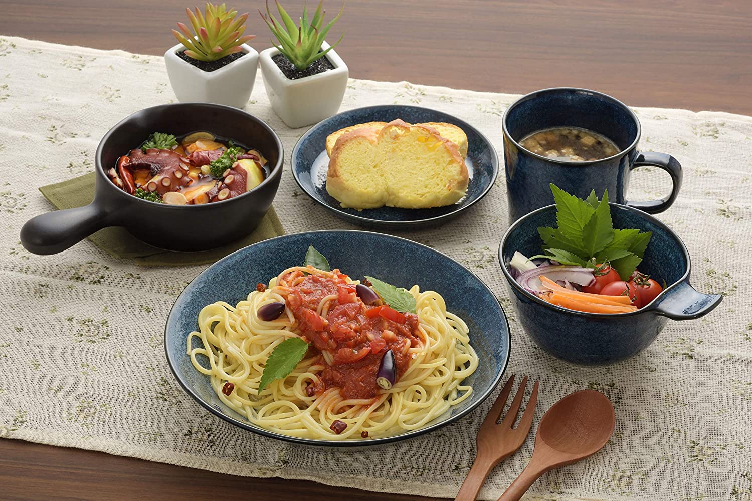 ナチュラルカラー カレー＆パスタ皿 6