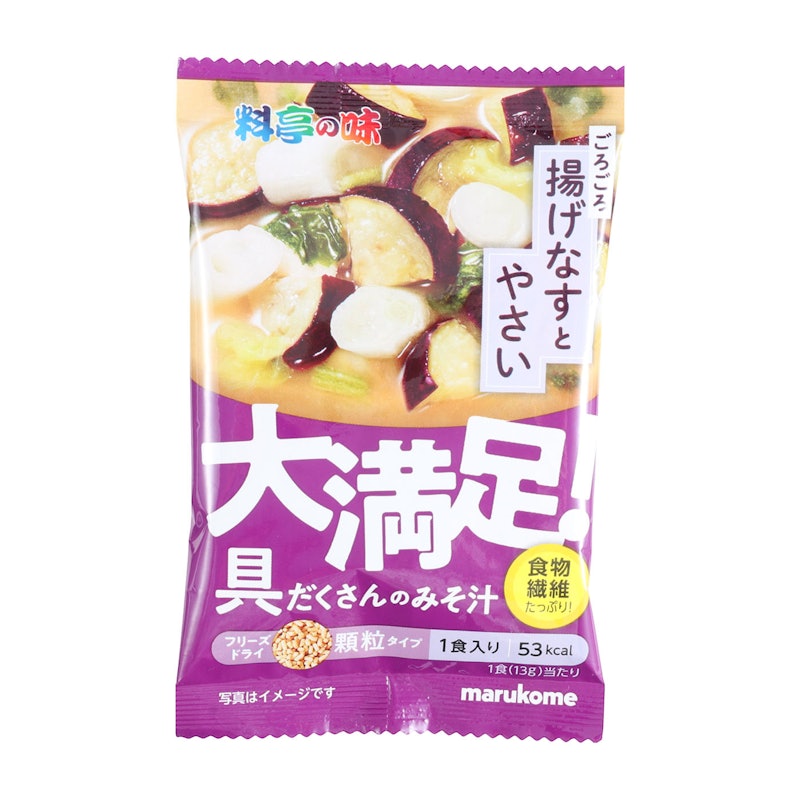 フリーズドライ 顆粒 大満足みそ汁なすと野菜 1