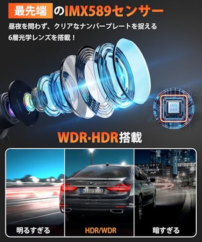 ドライブレコーダー ミラー型 3