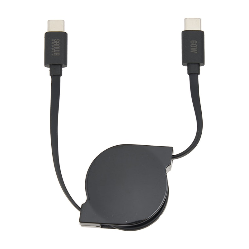 USB2.0 Type-C 巻取りケーブル PD60W 1
