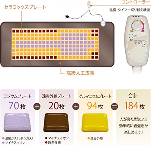 自宅で岩盤浴気分！テラヘルツプレート×4種の上位版の温熱マット 自宅