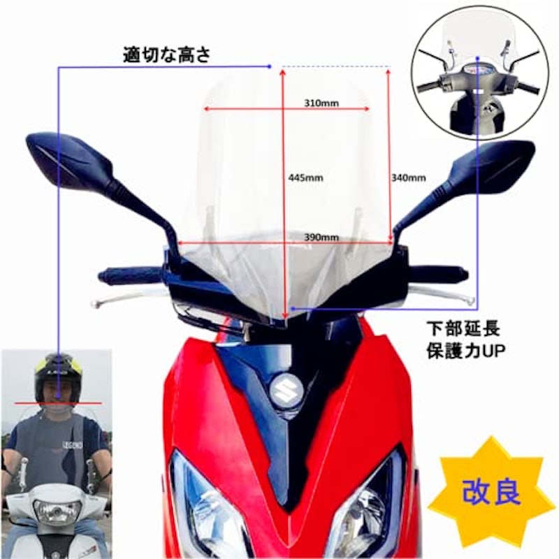 原付用スクリーンシールド 4