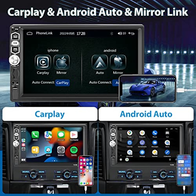 1 Din 7インチ カーオーディオ 2
