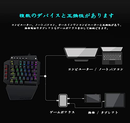 片手ゲーミングキーボード 5