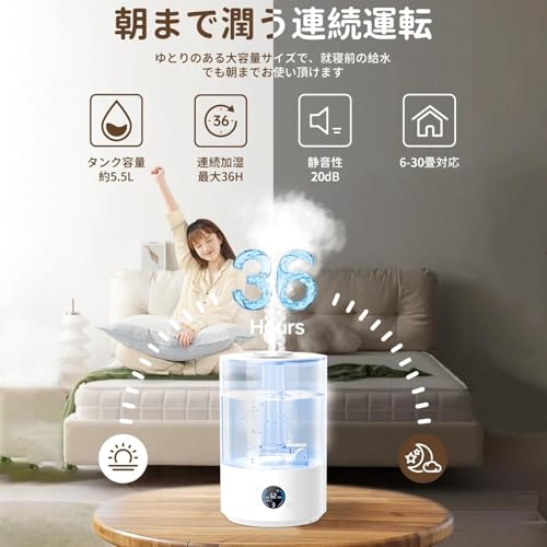 Amazon.co.jp: LACIDOLL 加湿器 大容量 20L/最大40畳