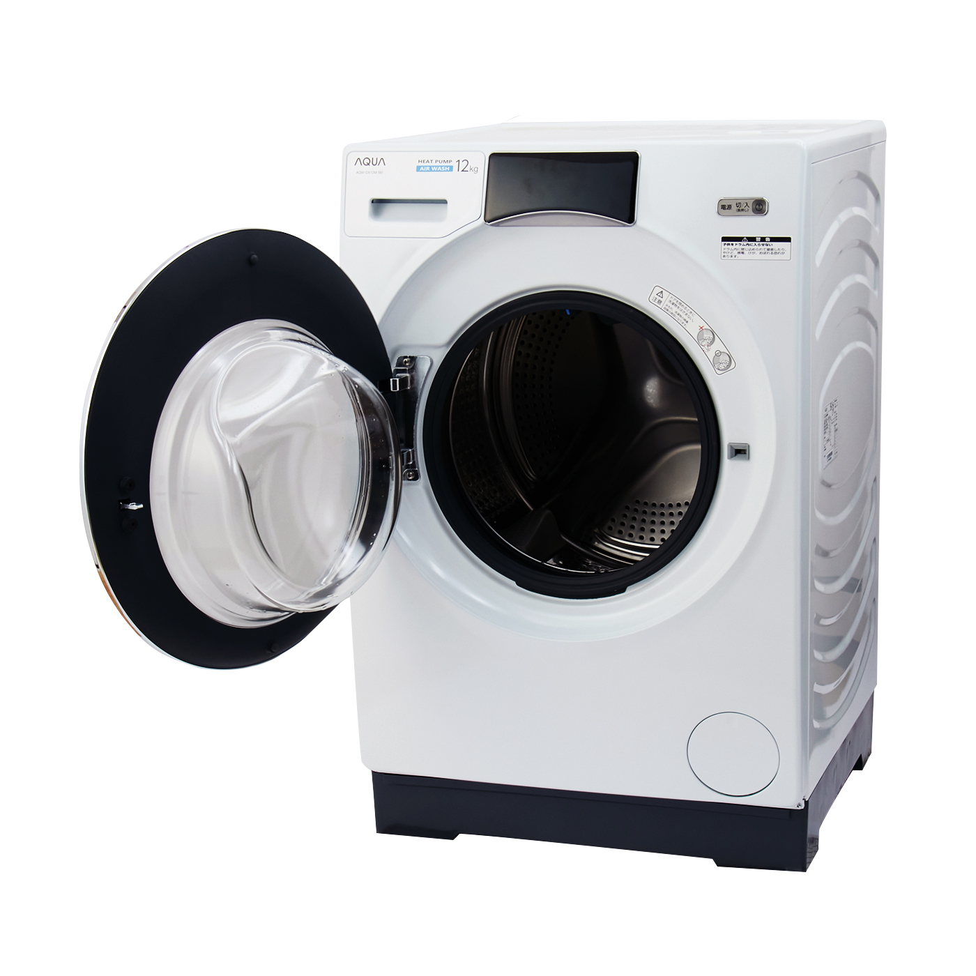 AQUA アクア AQW-DX12M 2021年製ドラム式洗濯乾燥機 まっ直ぐドラム HEAT PUMP 良好 楽直 K6754371 - 洗濯 、アイロン